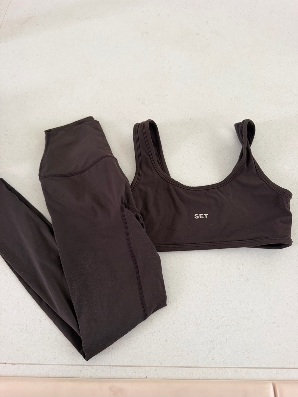 SET ACTIVE AIR LUXE Women's Brown Active WORKOUT DET